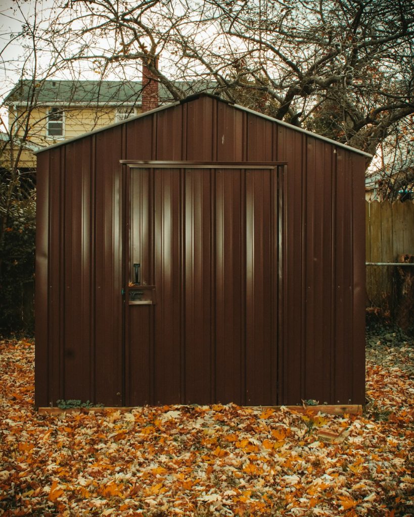 galvanized steel backyard storage shed